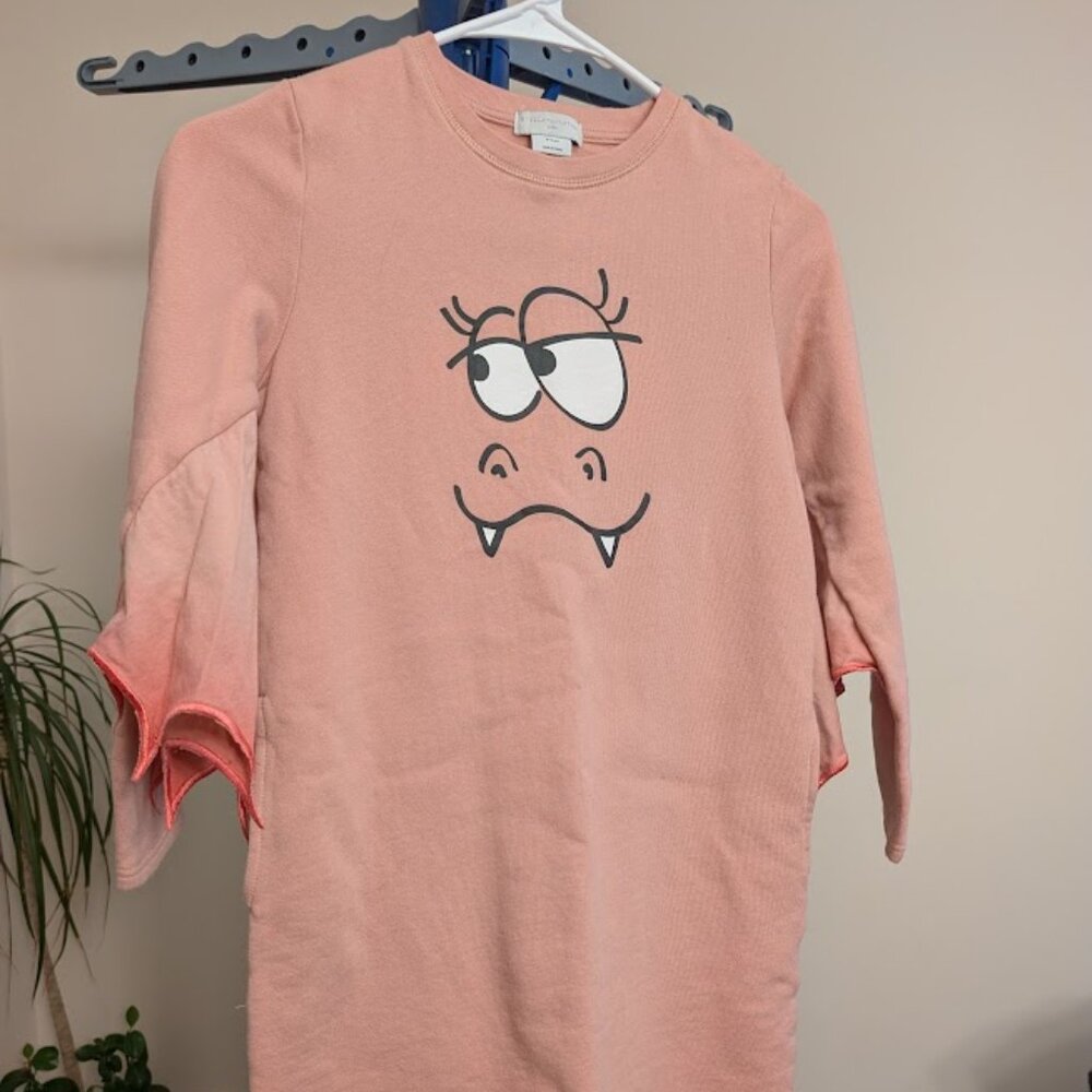 Stella McCartney Kids Pink Dragon Sweater Dress Aged 10 years